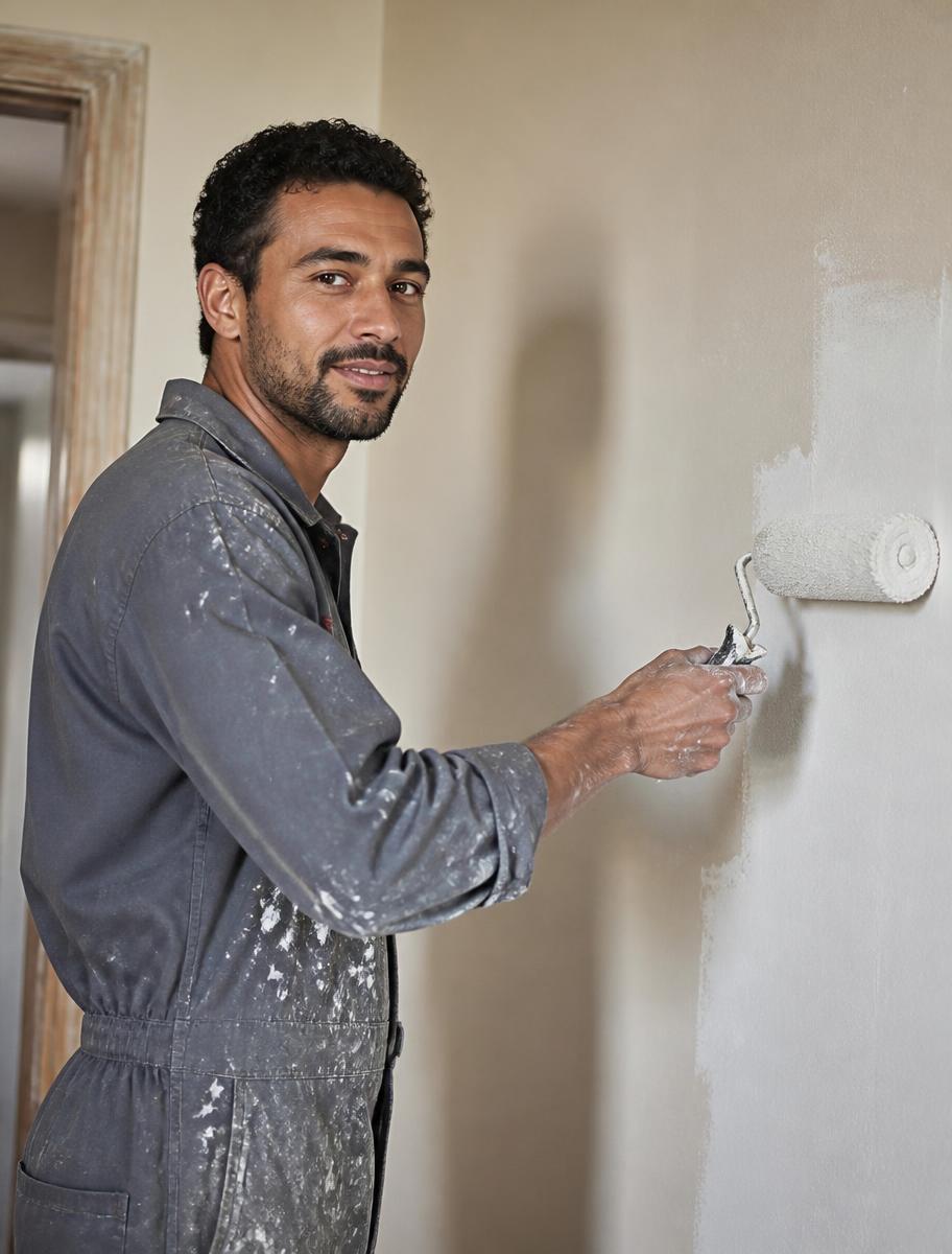 Painting & decorating tradesman at work